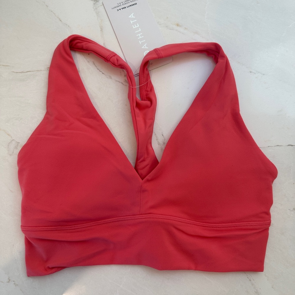 Athleta Serenity Sports Bra in Coral